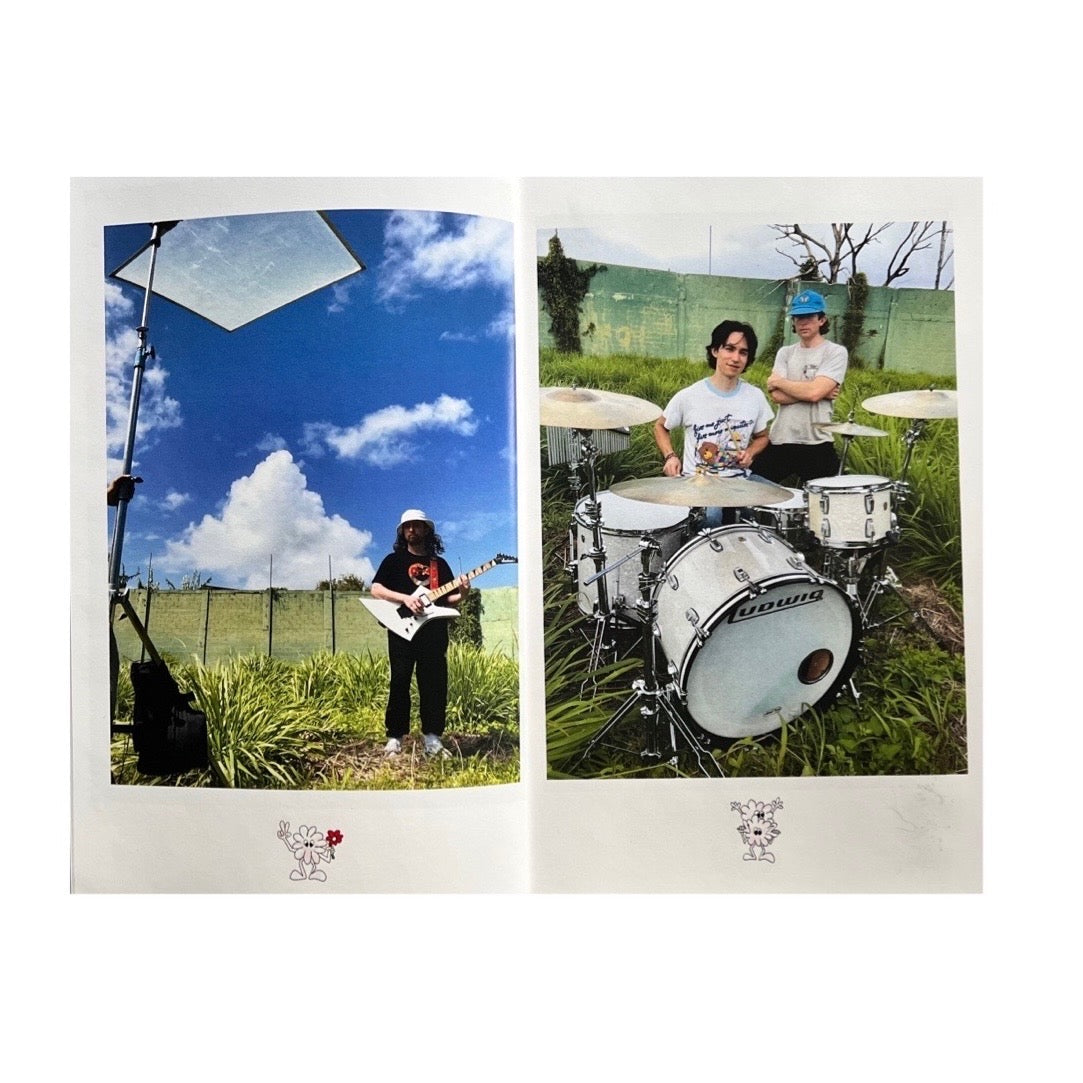 Turnstile's Photo Book, THE “GLOW ON” PICTURE SHOW, a photo book from Turnstile documenting the making of “GLOW ON” and the “TURNSTILE LOVE CONNECTION” film. Pictures by Franz Lyons and Pat McCrory. Limited quantities available. 127 Pages, Print Book: US Trade (6 x 9 in / 152 x 229 mm), Premium Color, 80# White, Paperback, Glossy Cover