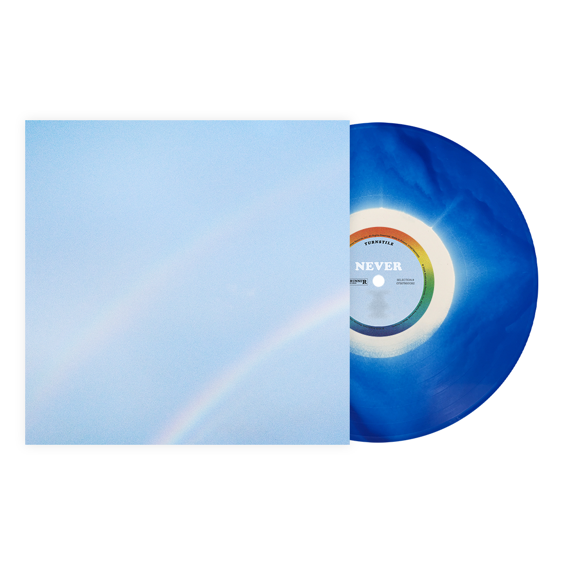 Turnstile ‘NEVER ENOUGH’ release on ‘JET SKI’ colored vinyl. Limited quantities available. One time pressing. Vinyl shown is a mock up of color, and the finished product may vary slightly in shade or appearance.