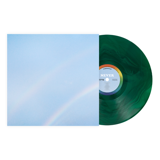 Turnstile ‘NEVER ENOUGH’ release on ‘NATURE GREEN’ colored vinyl. Limited quantities available. One time pressing. Vinyl shown is a mock up of color, and the finished product may vary slightly in shade or appearance.
