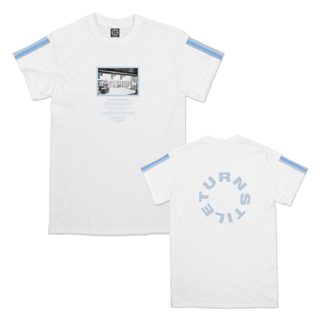 TURNSTILE “NEVER ENOUGH STUDIO” WHITE TEE – Turnstile TURNSTILE “NEVER ENOUGH STUDIO” WHITE TEE – Turnstile