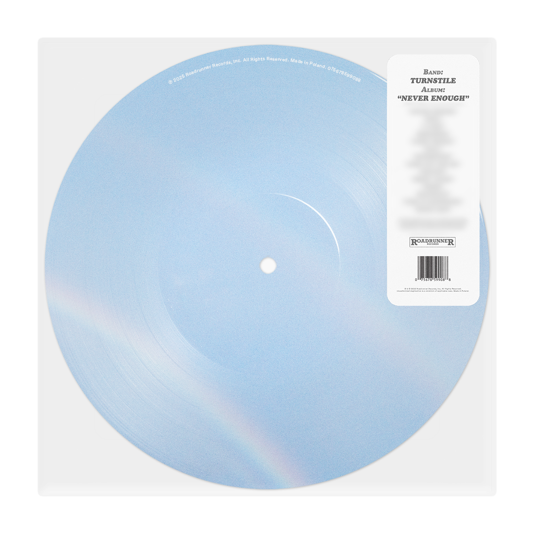 NEVER ENOUGH (Picture Disc Vinyl)