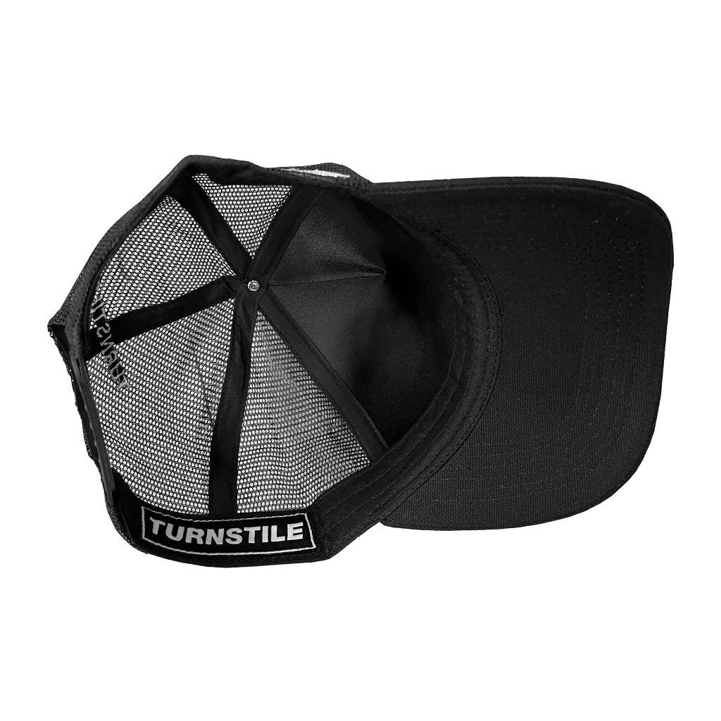 TURNSTILE "TS" BLACK TRUCKER HAT